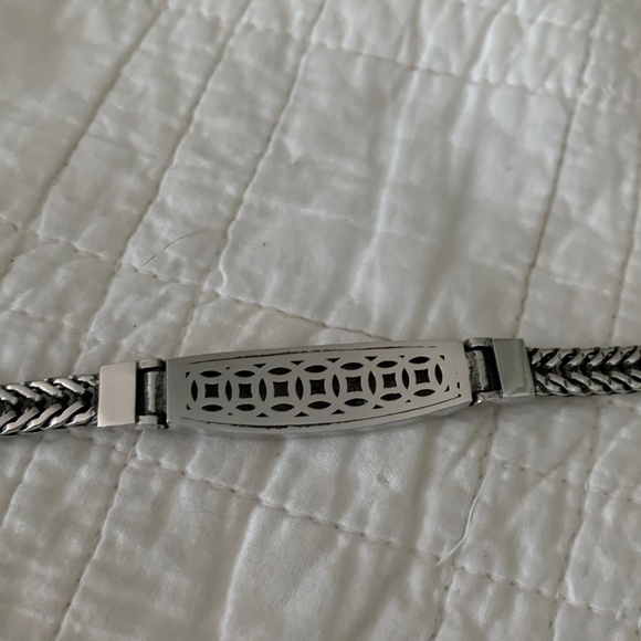 Unique Silver Bracelet.  Buddhist  Mantra.(stated sterling  silver on site) - Picture 4 of 7